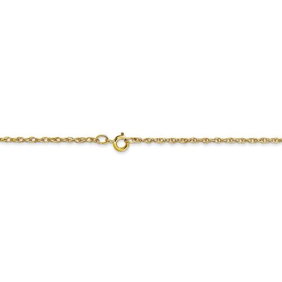 1.15mm 10k Yellow Gold Solid Cable Rope Chain Necklace, 24 Inch - Picture 4 of 8